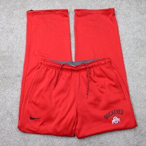 Nike Ohio State Buckeyes Pants Mens Medium Red Therma-Fit Sweatpants Joggers
